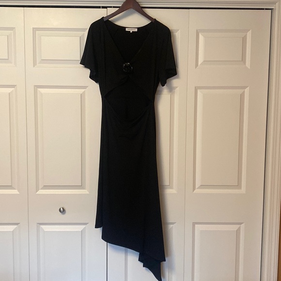 Shimmering Sophistication: Portia and Scarlett's Asymmetrical Cutout Dress